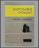 Disposable Thought-Steven T. Bramble-SIGNED
